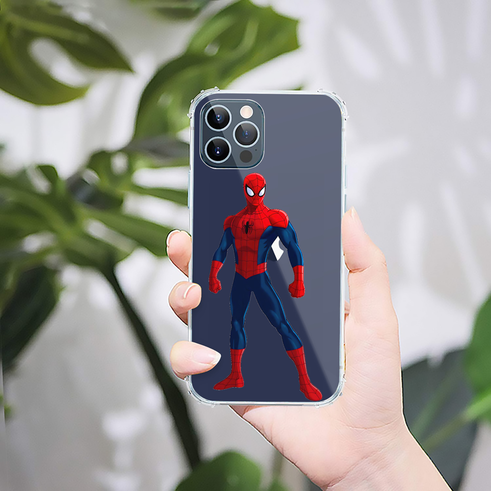 （画像用） Spider Man スパイダーマン 【iPhone 12シリーズ対応】透明スマホケース（クリアソフトケース）